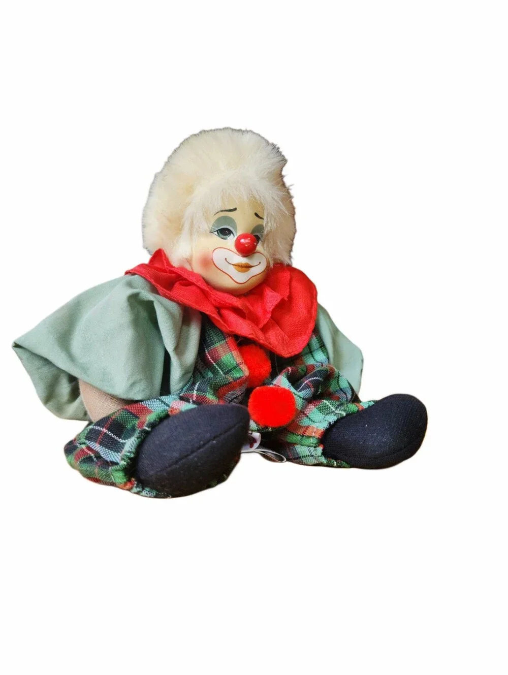 Vintage 1980s German Clown doll by Geschmackvolle Geschenkideen